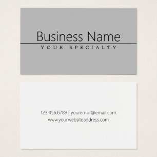 Simple Classy Black Text on Grey