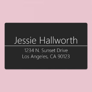 Simple Classy Black White Waterproof Address