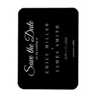 Simple Classy Black White Wedding Save the Date