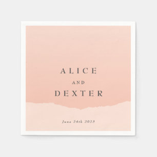 Simple Classy Blush Personalised Wedding Napkins