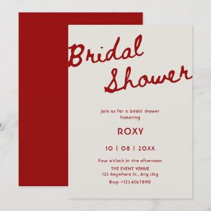 Simple classy bridal shower  invitation