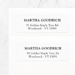 Simple Classy Elegant 12 Return Address Label