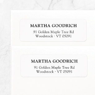 Simple Classy Elegant 12 Return Address  Label