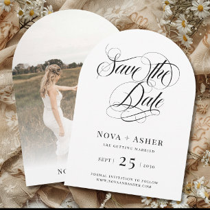 Simple Classy Elegant Modern Classic Photo Arch Save The Date