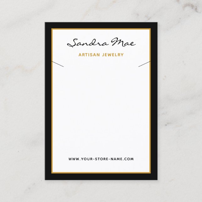 Simple Classy Minimalist Jewellery Display Card (Front)