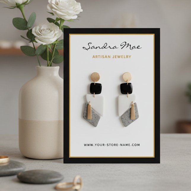 Simple Classy Minimalist Jewellery Display Card (Creator Uploaded)