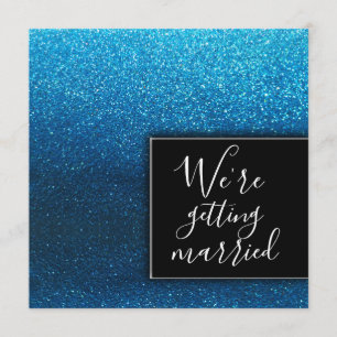 Simple Classy Modern Glitter Wedding Elegant Bride Invitation
