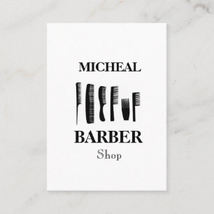 Simple Clean Cut Barber Business Card
