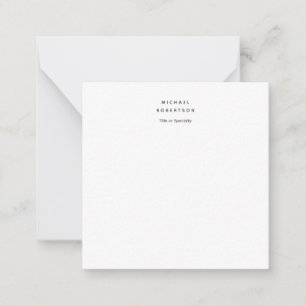 Simple Clean Elegant Modern Minimalist White Card