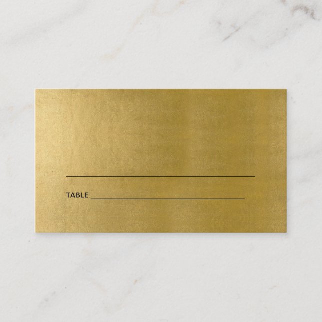 SIMPLE CLEAN FAUX GOLD BAR BAT MITZVAH PLACE CARDS (Front)