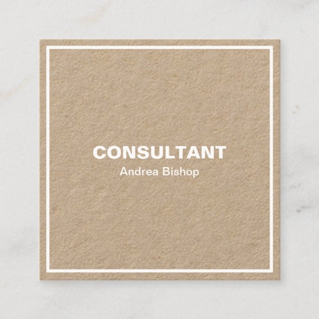 Simple Clean Frame Classic Square Business Card (Front)