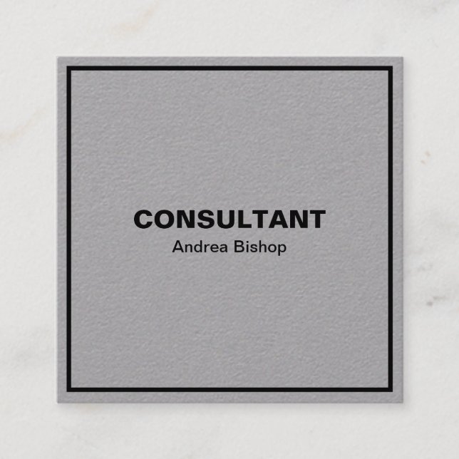 Simple Clean Frame Classic Square Business Card (Front)