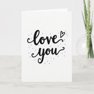 Simple Clean Love You Dots Card