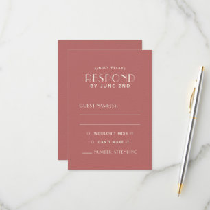 Simple + Clean Minimal Custom Wedding RSVP Inserts Card