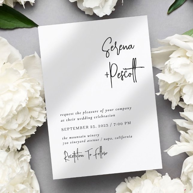 Simple Clean Minimal Wedding Invitation (Creator Uploaded)