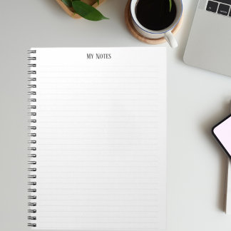 Simple Clean Minimalist Dotted Lines personalise Notebook