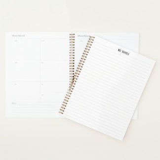 Simple Clean Minimalist Dotted Lines personalise Planner