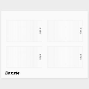 Simple Clean Minimalist Dotted Lines personalise Rectangular Sticker