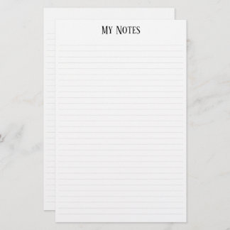 Simple Clean Minimalist Dotted Lines personalise Stationery