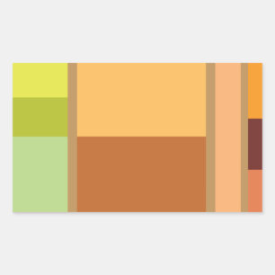 Simple Clean Modern Minimal Rectangular Sticker