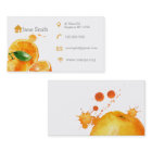 Simple clean orange fruit  business cards