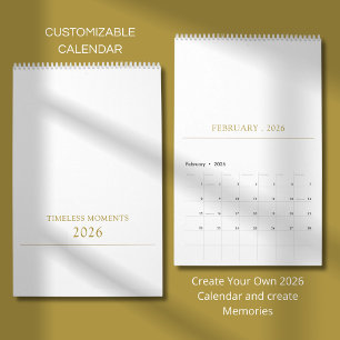 Simple Clean Typography Design Calendar