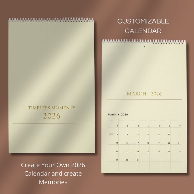 Simple Clean Typography Design Calendar (Creator Uploaded)