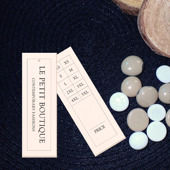 Simple Clothing Size Chart White Fashion Price Tag (Creator Uploaded)