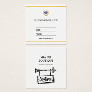 Simple Clothing Store Square Swing Price Tag