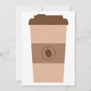 Simple Coffee Bean Cup Invitation