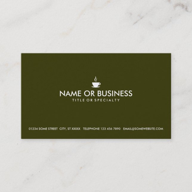 simple coffee business card (Front)
