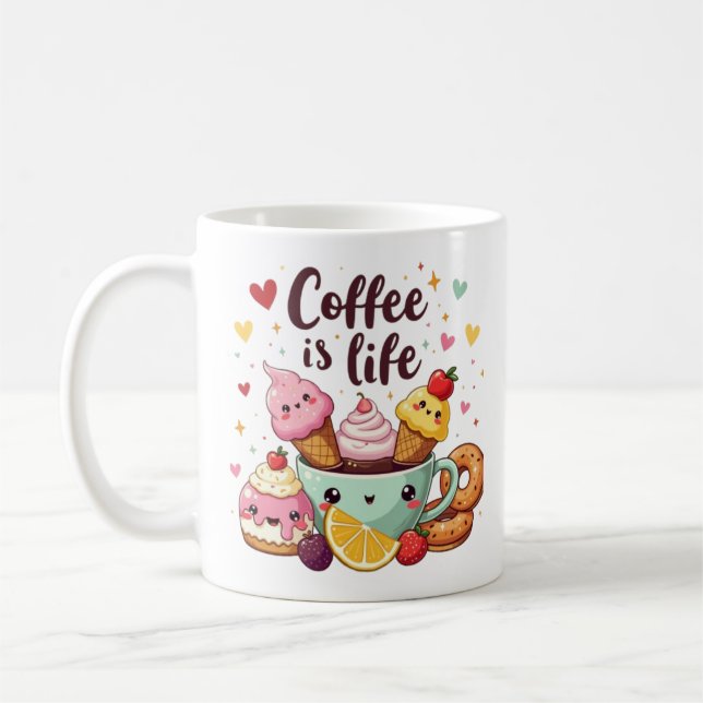 simple coffee is life  Intended for children Mug (Left)