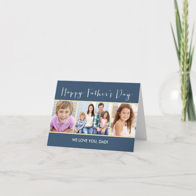 Simple Collage Fathers Day Photo Card (Front)