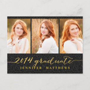 Simple Collage   Graduation Party Invitation Postcard
