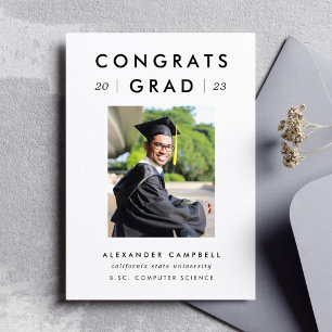 Simple College Student Graduation 2023 Announcement Postcard