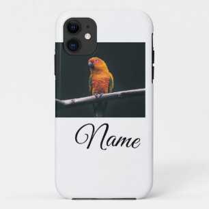 Simple colorful animal add name photo custom throw iPhone 11 case