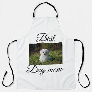 Simple colorful animal add name photo dog mom gift apron