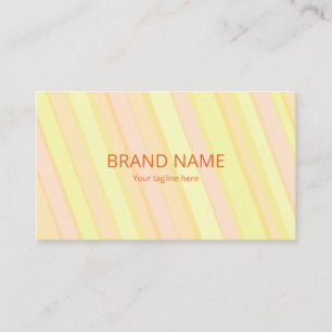 Simple Colorful Cute Pop Yellow Orange Stripe Business Card