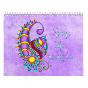 Simple Colorful Modern Motivation Calendar