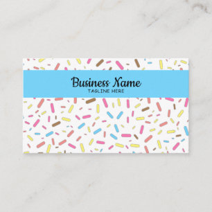 Simple Colorful Sprinkles Confectionery Ice Cream Business Card