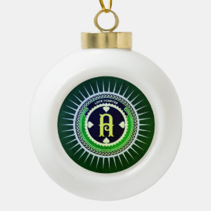 SIMPLE COLORFULL MODERN GIFT DAUGHTER SISTER MOM CERAMIC BALL CHRISTMAS ORNAMENT
