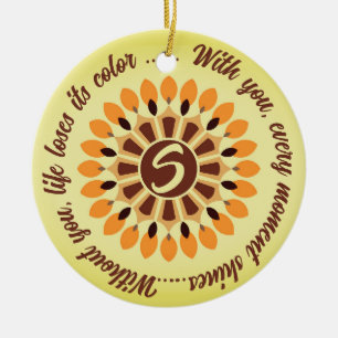SIMPLE COLORFULL MODERN GIFT DAUGHTER SISTER MOM L CERAMIC ORNAMENT