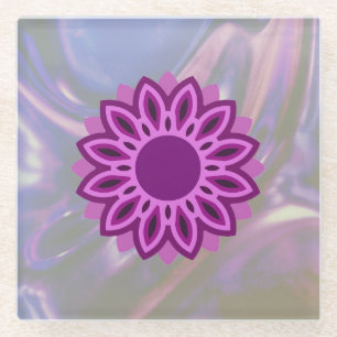 SIMPLE COLORFULL MODERN GIFT DAUGHTER SISTER MOM L GLASS COASTER