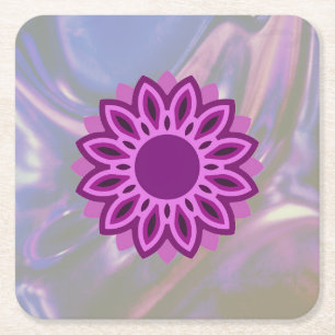 SIMPLE COLORFULL MODERN GIFT DAUGHTER SISTER MOM L SQUARE PAPER COASTER