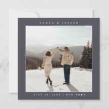 Simple Colour Elegant Text and Photo Save The Date