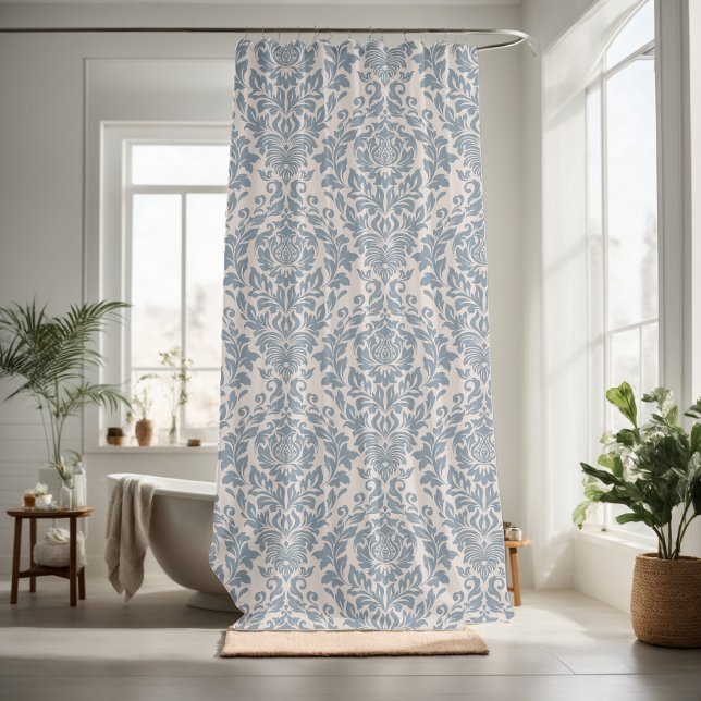 Simple colour ornamental decorative shower curtain (Creator Uploaded)