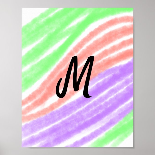 Simple colourful add your text name image poster (Front)