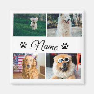 Simple colourful animal add name photo collage magnet