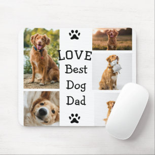Simple colourful animal add name photo collage mouse pad