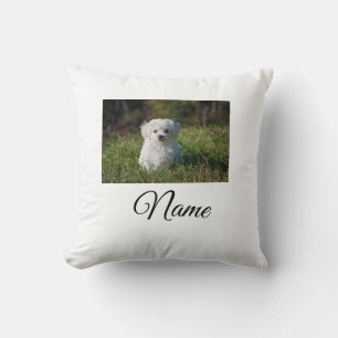 Simple colourful animal add name photo custom cushion
